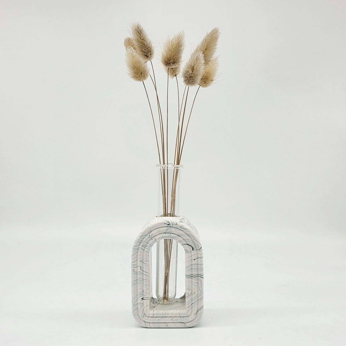 Mini Arch Vase - White and Sage marble
