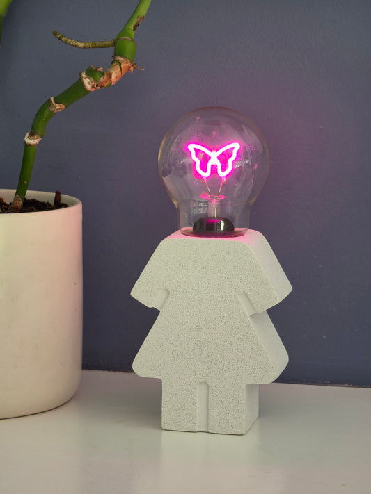 Girl lamp stand