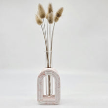 Load image into Gallery viewer, Magenta and white marble Arch vase