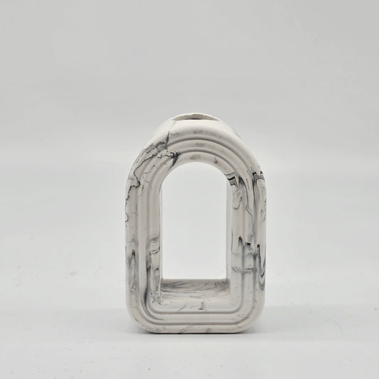 Mini Arch Vase - Monochrome Marble