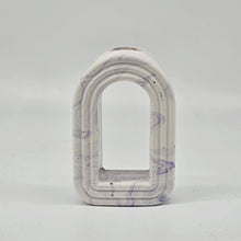 Load image into Gallery viewer, Purple amd white marble Arch vase
