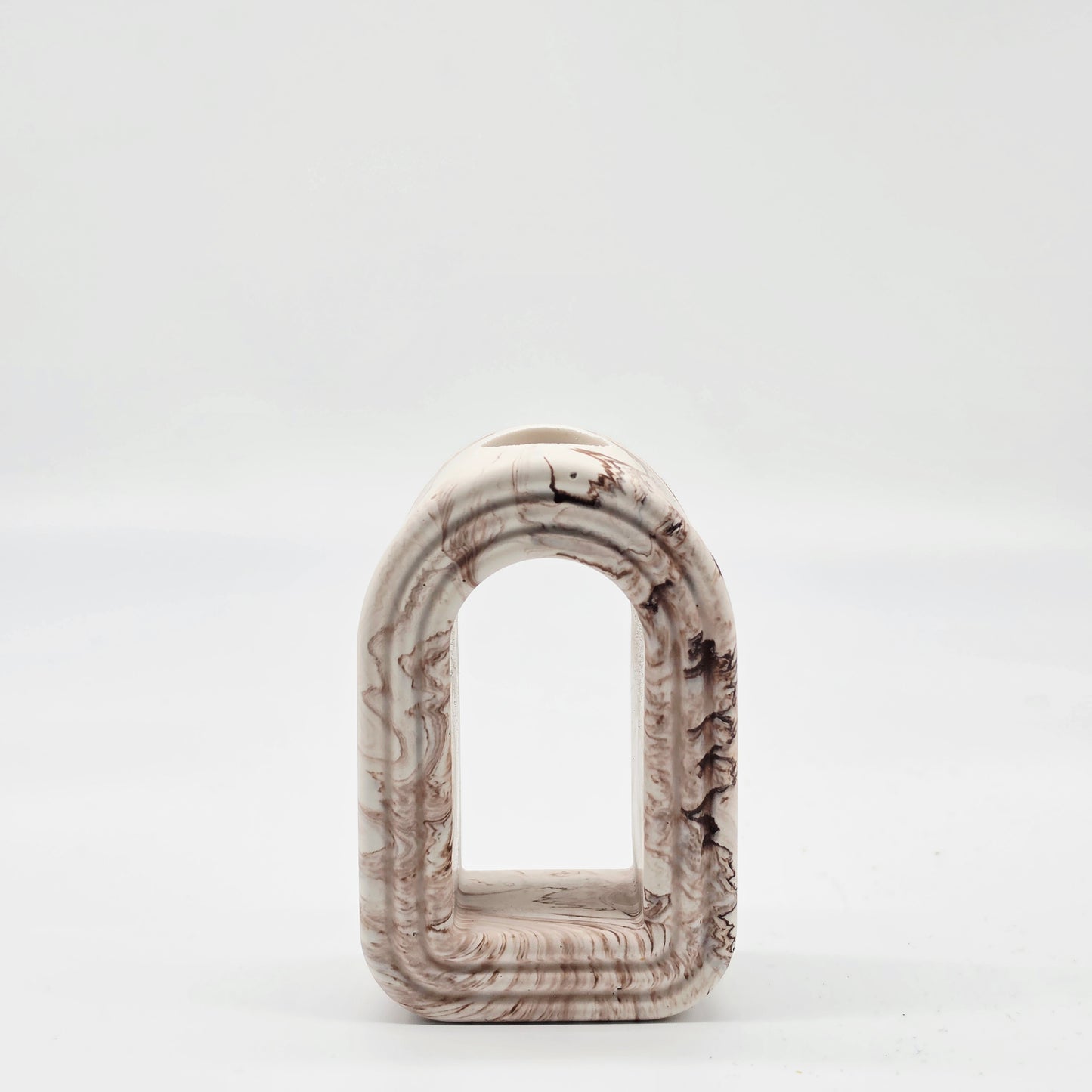 Mini Arch Vase - Beige Marble
