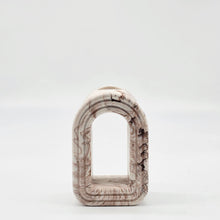 Load image into Gallery viewer, Brown and white marble Arch vase