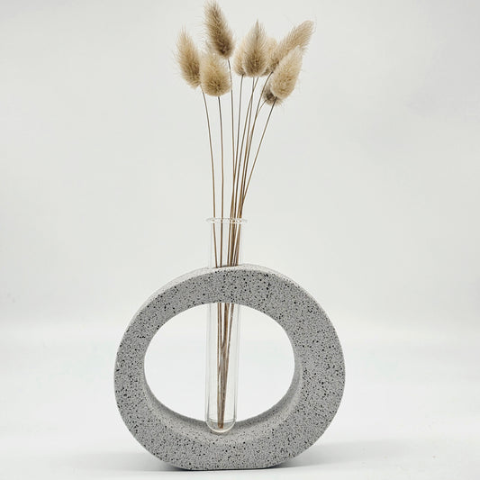 Round Vase - Charcoal Stone