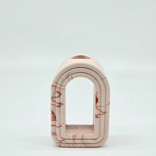 Terracotta Marble arch vase
