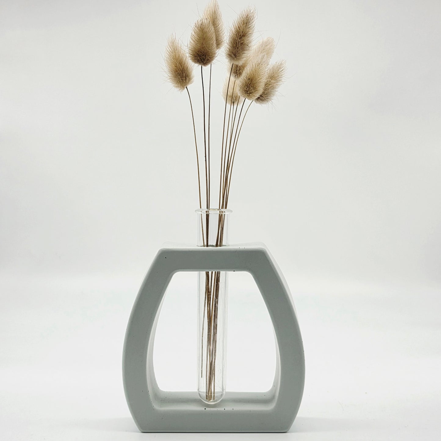 Sage geometric hollow vase