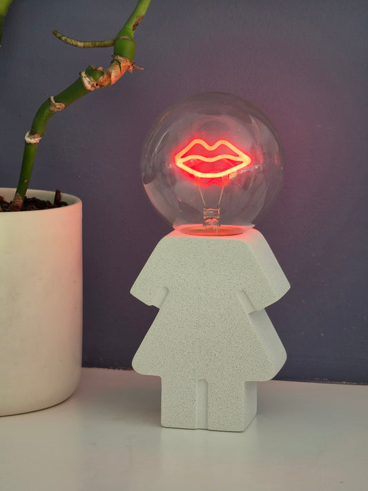 Girl lamp stand