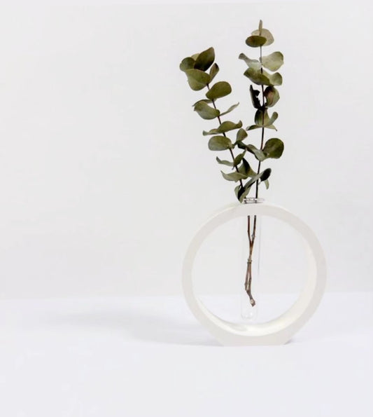 Oval Vase - White