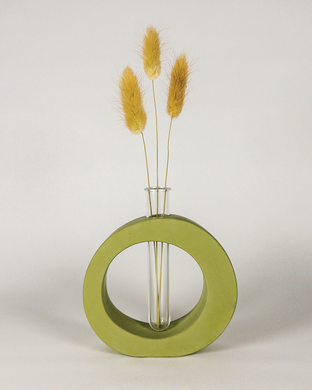 Leaf Green Round Vase