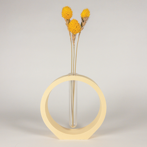 Yellow oval vase