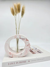 Load image into Gallery viewer, White and Terracotta Marble Vase